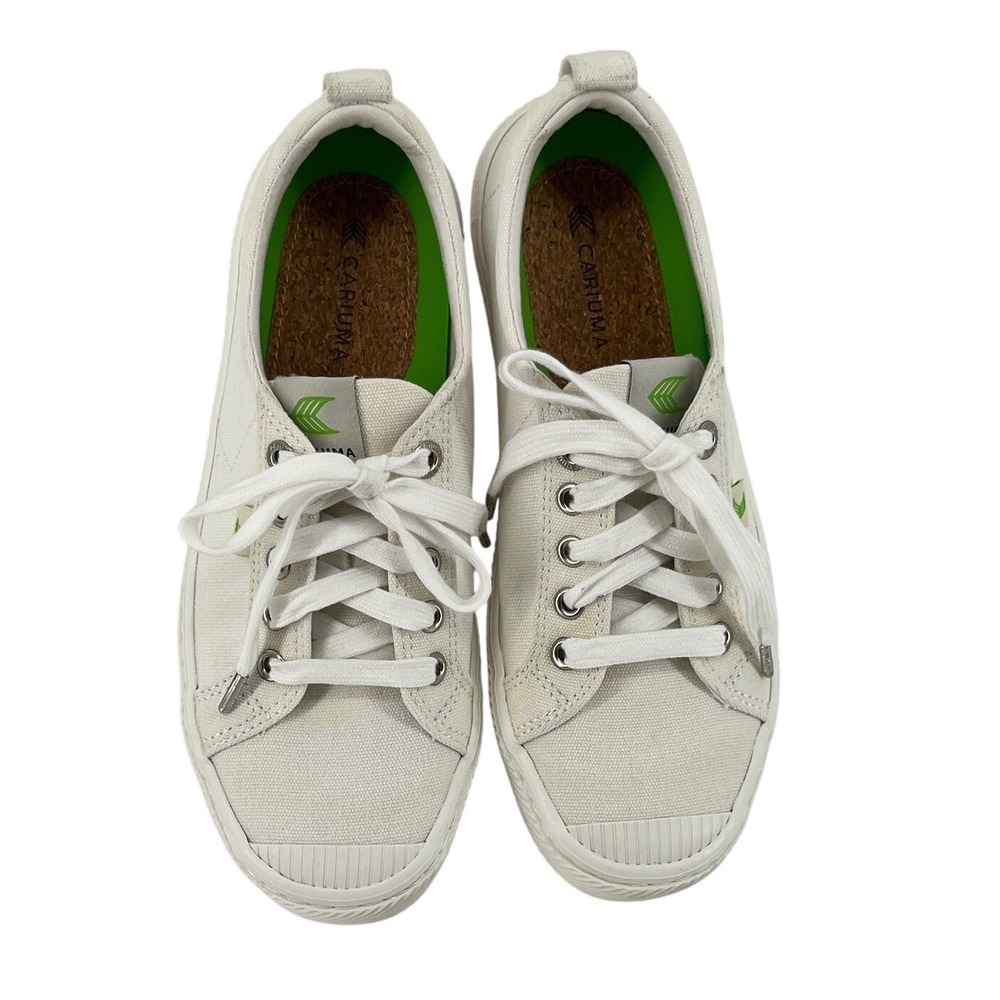 Cariuma Off-White Canvas Low Top Lace Up Casual Sneakers women 8